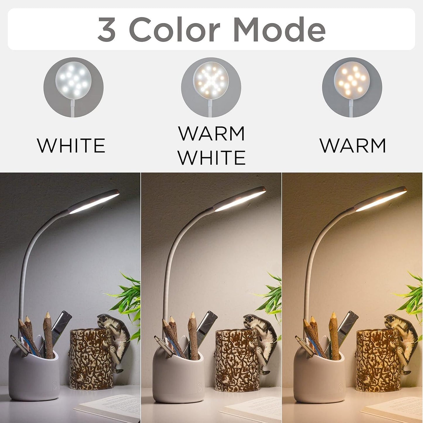 Study Lamp With Pen and Mobile Holder