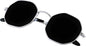 Black Silver Round Sunglass